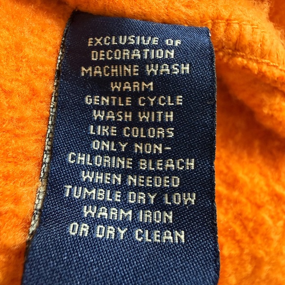 Vintage Ralph Lauren Vibrant Orange Polo Jeans Hooded zip up sweatshirt. Size L - Picture 8 of 11
